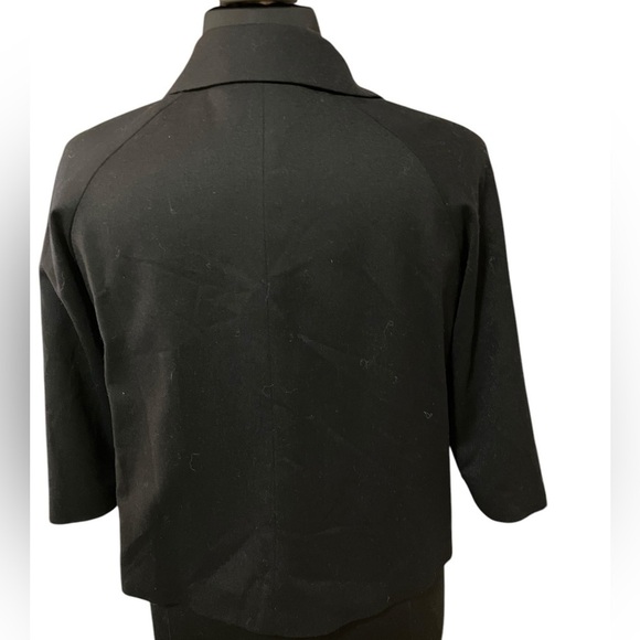 TALBOTS Elegant Career 99% Black Wool One Button Blazer Jacket Plus 16 Petite - Picture 3 of 12